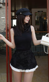 モデル：158cm（着用サイズ：FREE　着用カラー：BLK）