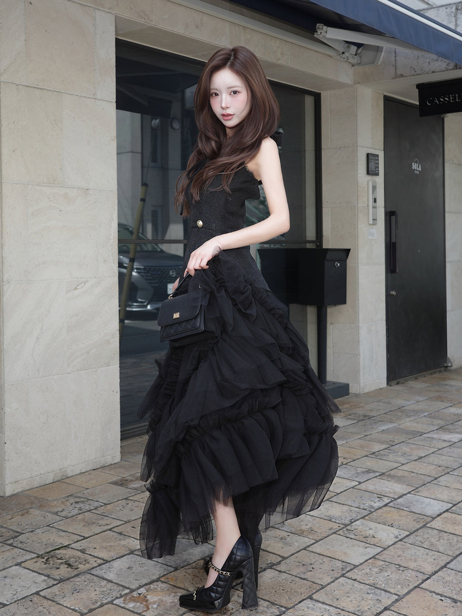 モデル：158cm（着用サイズ：FREE　着用カラー：BLK）