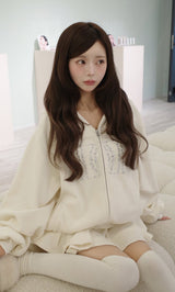 モデル：158cm（着用サイズ：FREE　着用カラー：WHT）