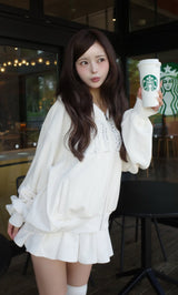 モデル：158cm（着用サイズ：FREE　着用カラー：WHT）