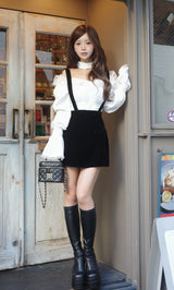 モデル：158cm（着用サイズ：FREE　着用カラー：BLK）