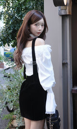 モデル：158cm（着用サイズ：FREE　着用カラー：BLK）