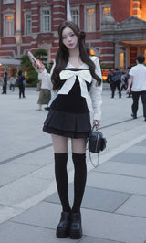 モデル：158cm（着用サイズ：FREE　着用カラー：BLK）