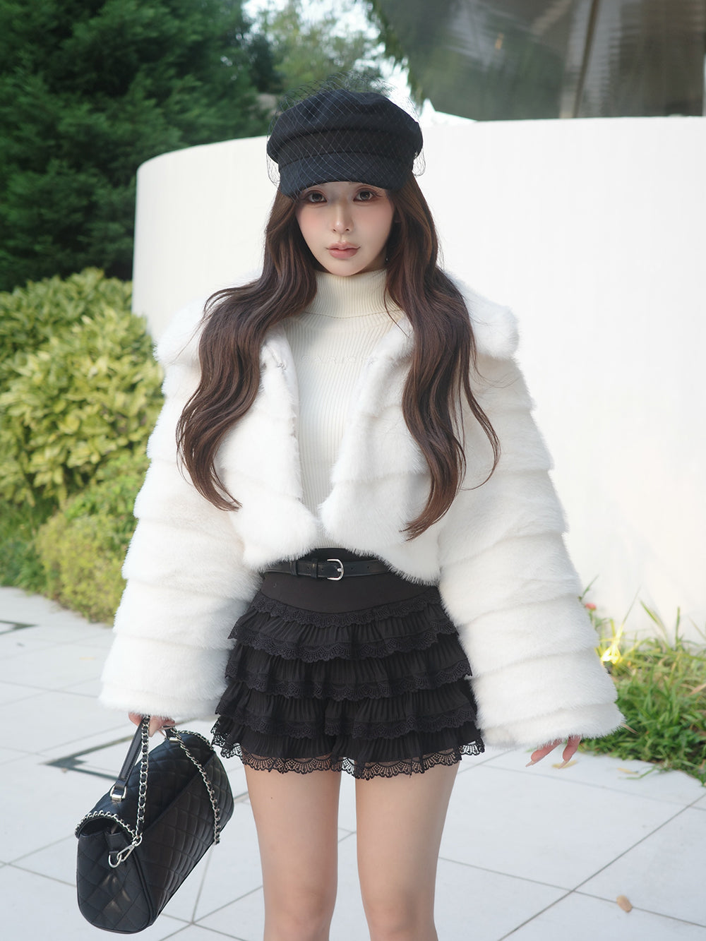 モデル：158cm（着用サイズ：FREE　着用カラー：WHT）