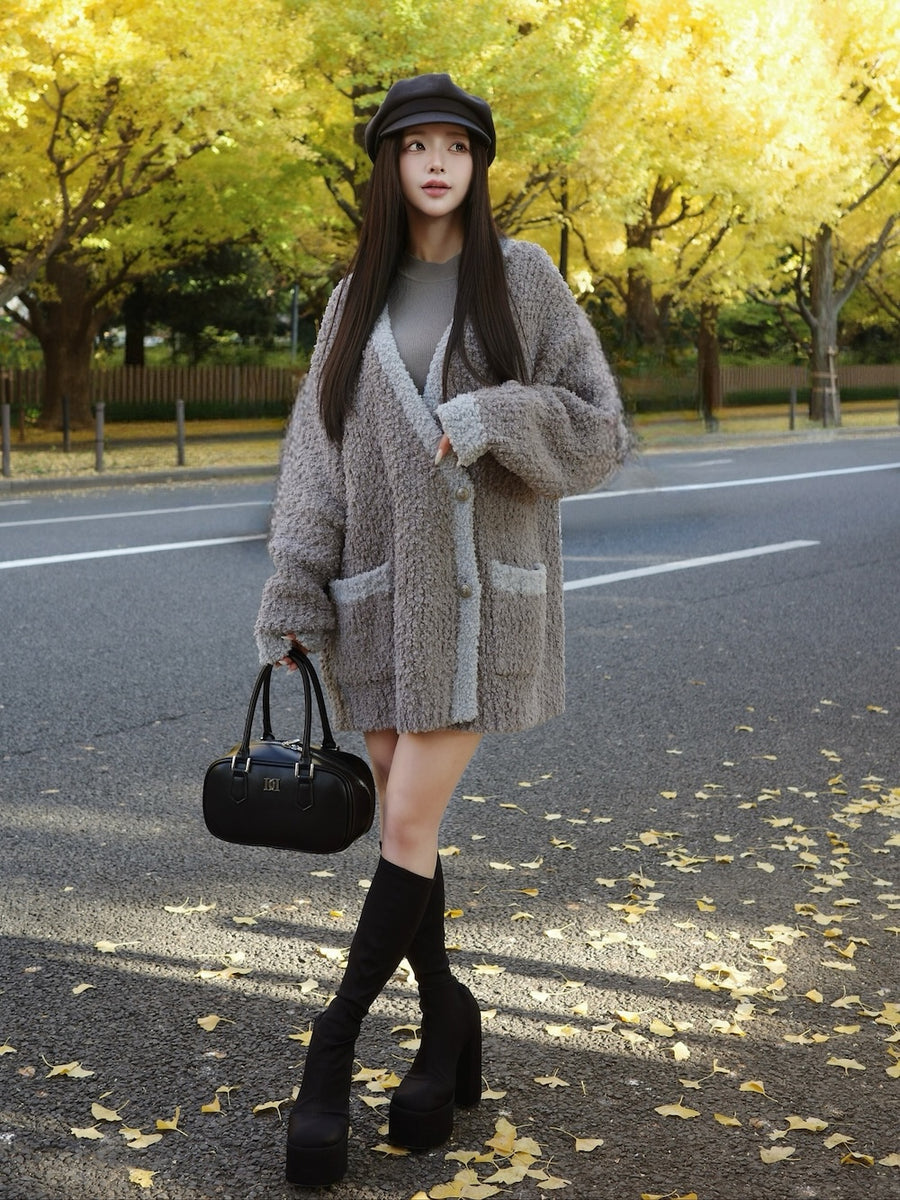 モデル：158cm（着用サイズ：FREE　着用カラー：GRY）