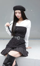 モデル：158cm（着用サイズ：FREE　着用カラー：BLK）