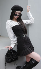 モデル：158cm（着用サイズ：FREE　着用カラー：BLK）