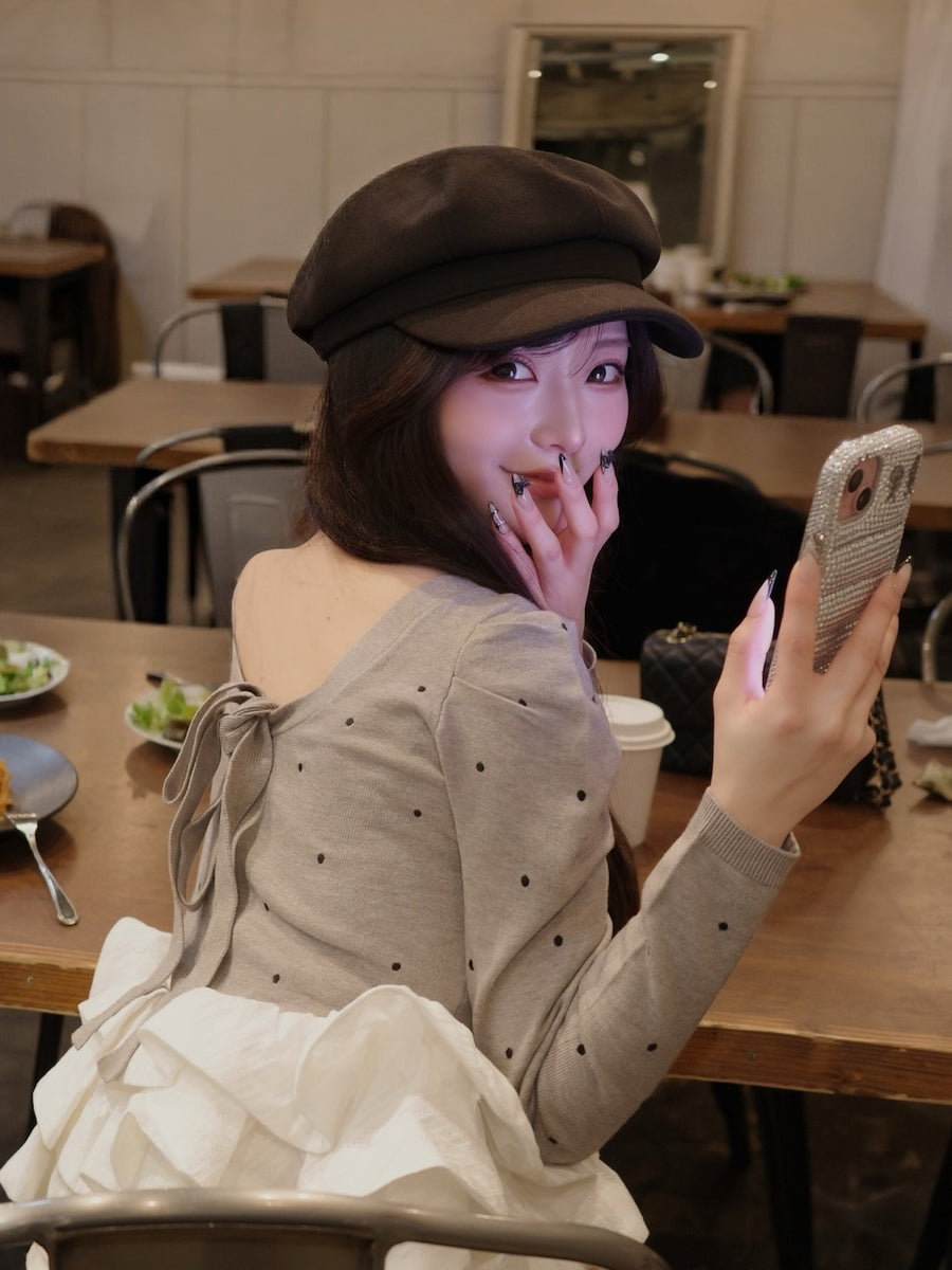 モデル：158cm（着用サイズ：FREE　着用カラー：GRY）