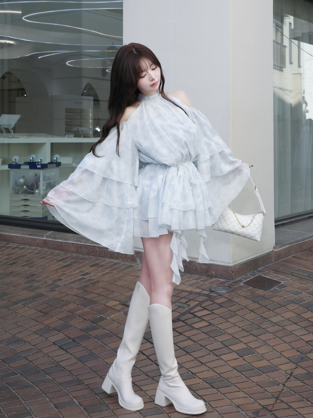 Darich トワルドジュイシフォンフリルミニワンピース FL トワルドジュイシフォンフリルミニワンピース – Darich