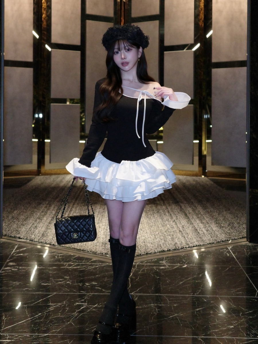 モデル：158cm（着用サイズ：FREE　着用カラー：BLK）