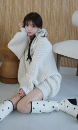 モデル：158cm（着用サイズ：FREE　着用カラー：IVO）