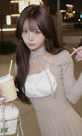 モデル：158cm（着用サイズ：FREE　着用カラー：BEG）