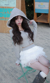 モデル：158cm（着用サイズ：FREE　着用カラー：GRY）