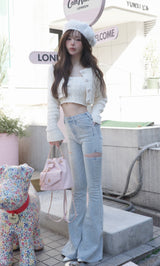 モデル：158cm（着用サイズ：FREE　着用カラー：IVO）