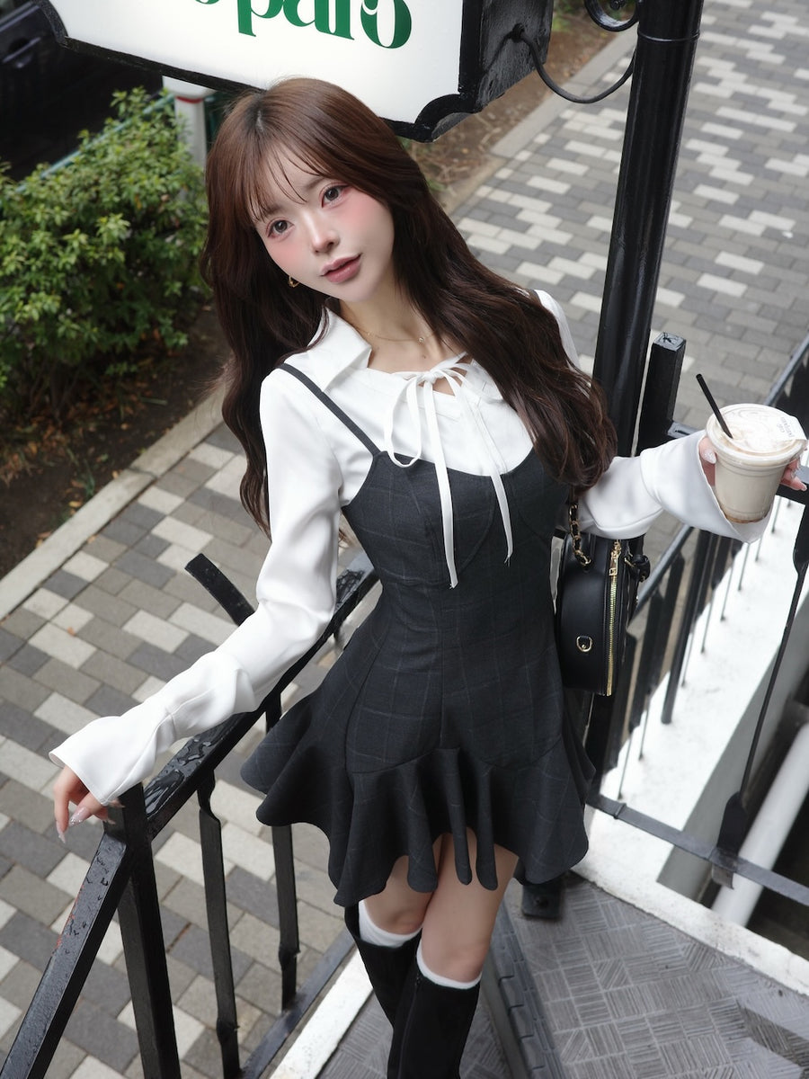 モデル：158cm（着用サイズ：FREE　着用カラー：C-GRY）