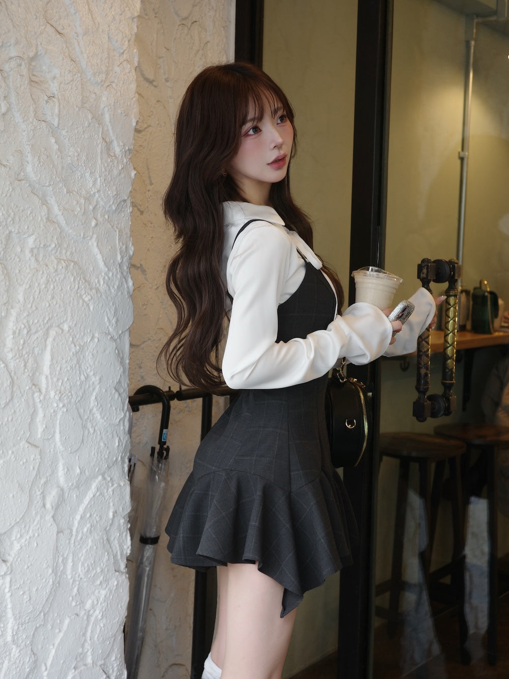モデル：158cm（着用サイズ：FREE　着用カラー：C-GRY）