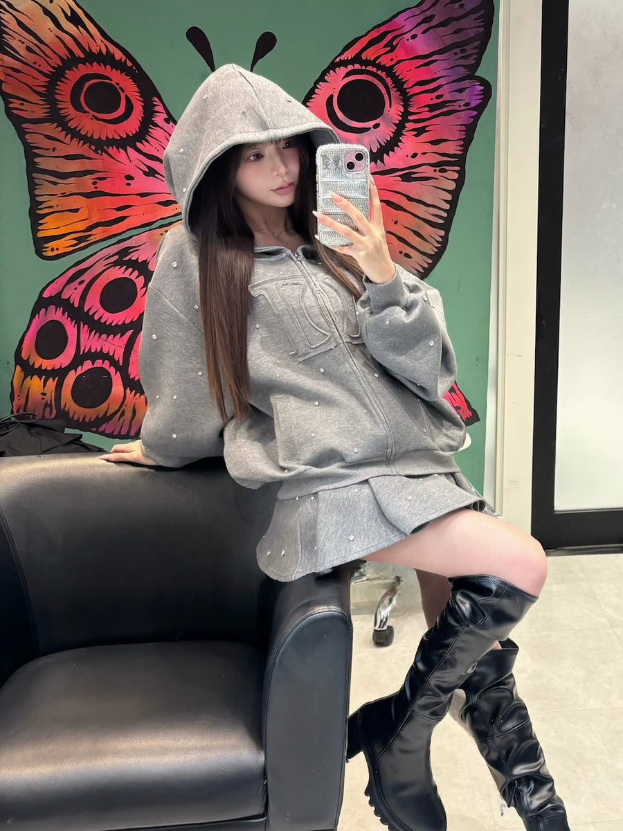 モデル：158cm（着用サイズ：FREE　着用カラー：GRY）