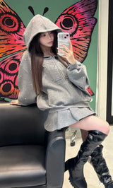 モデル：158cm（着用サイズ：FREE　着用カラー：GRY）
