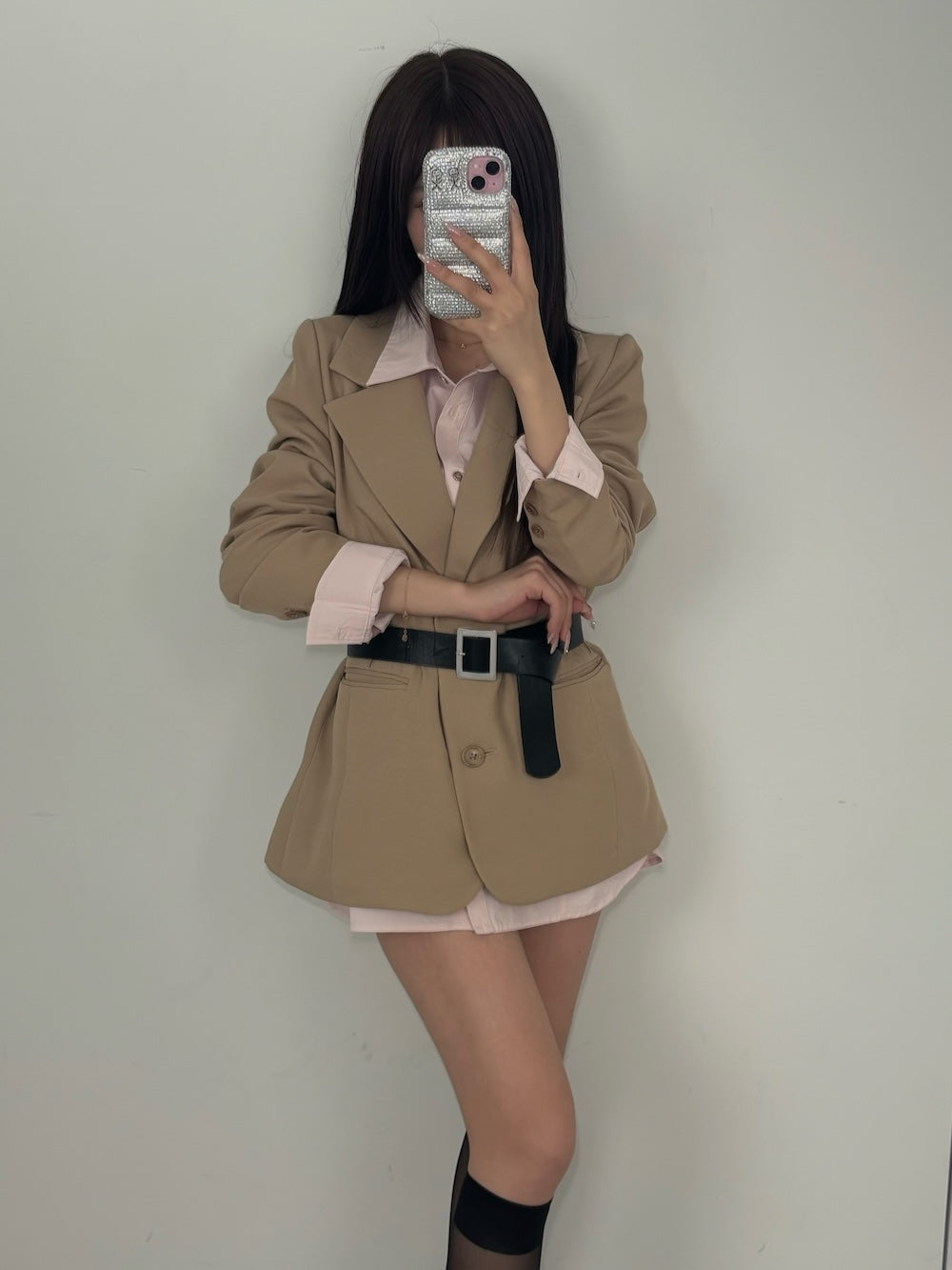 モデル：158cm（着用サイズ：S　着用カラー：BEG）