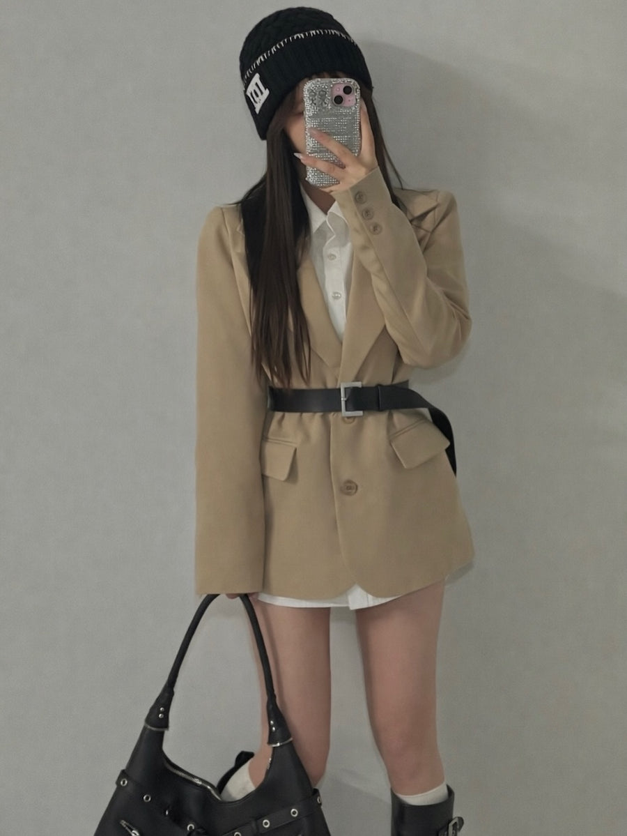 モデル：158cm（着用サイズ：S　着用カラー：BEG）