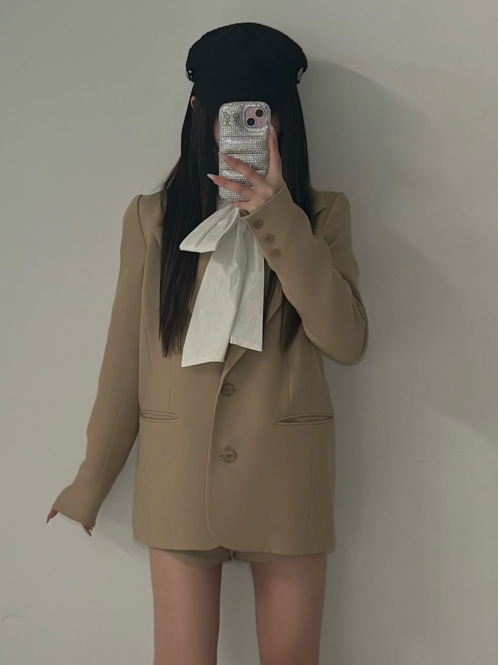 モデル：158cm（着用サイズ：S　着用カラー：BEG）