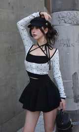 モデル：158cm（着用サイズ：FREE　着用カラー：BLK）