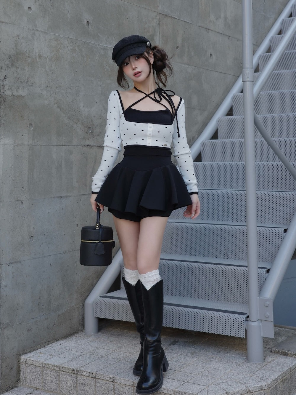 美シルエットフレアミニスカート – Darich