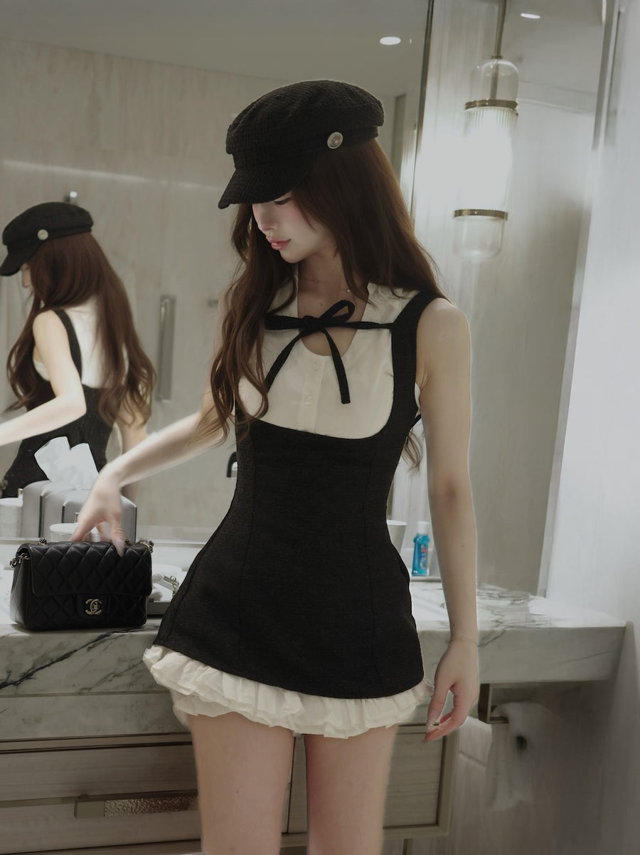 モデル：158cm（着用サイズ：FREE　着用カラー：BLK）