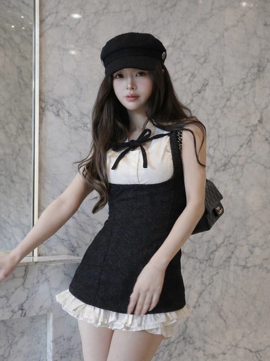 モデル：158cm（着用サイズ：FREE　着用カラー：BLK）