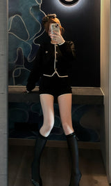 モデル：158cm（着用サイズ：FREE　着用カラー：BLK）