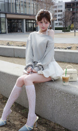 モデル：158cm（着用サイズ：FREE　着用カラー：GRY）
