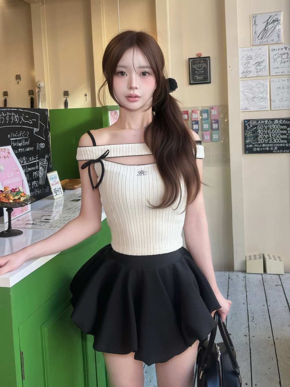 ★即完売※ダルメシアン リボントップス ドットレースリボントップス KR12063