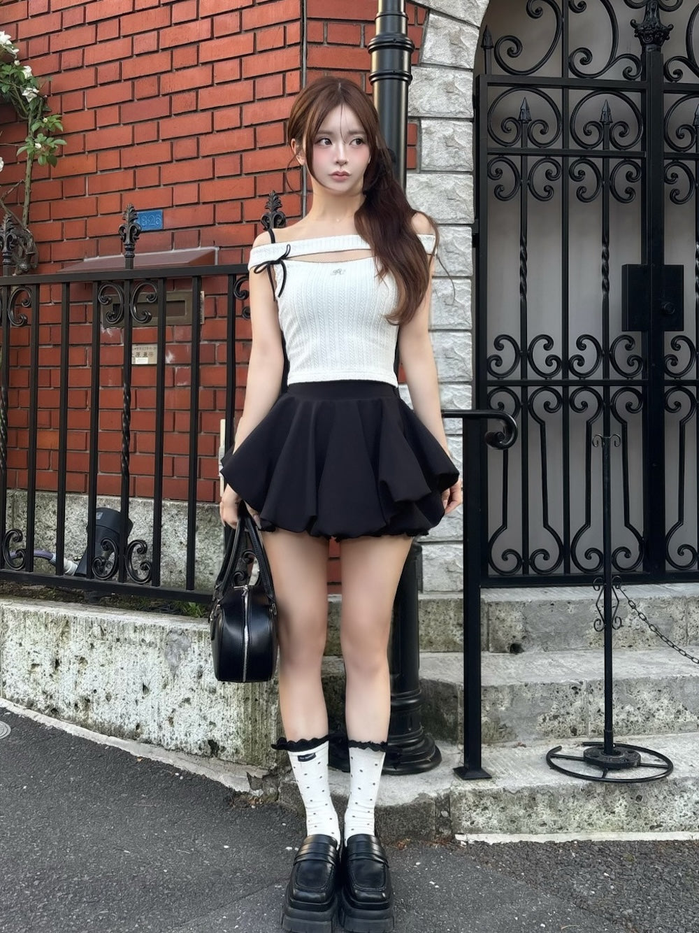 シグネチャーDRオフショルリボントップス