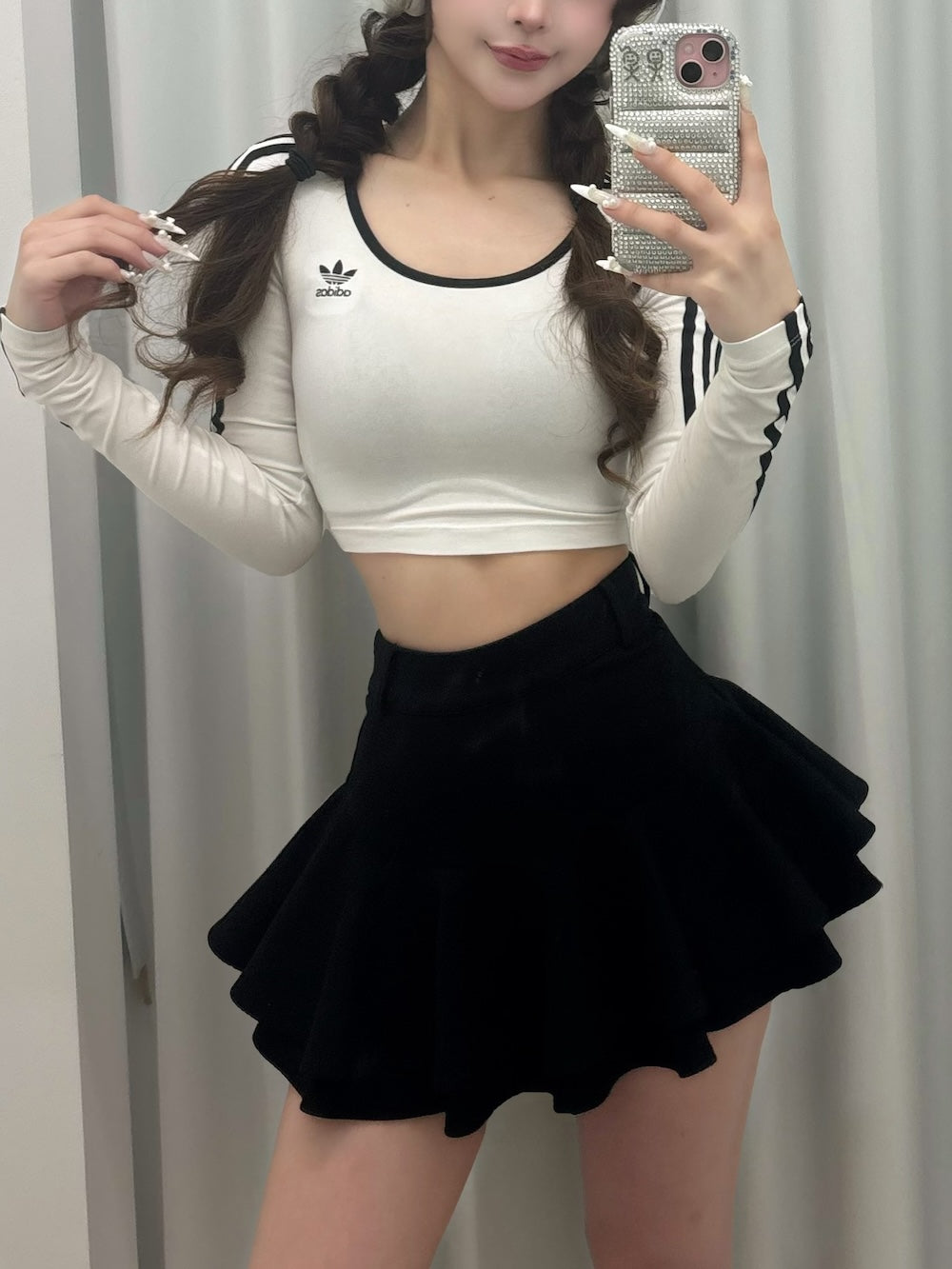 ダブルフレアミニスカート
