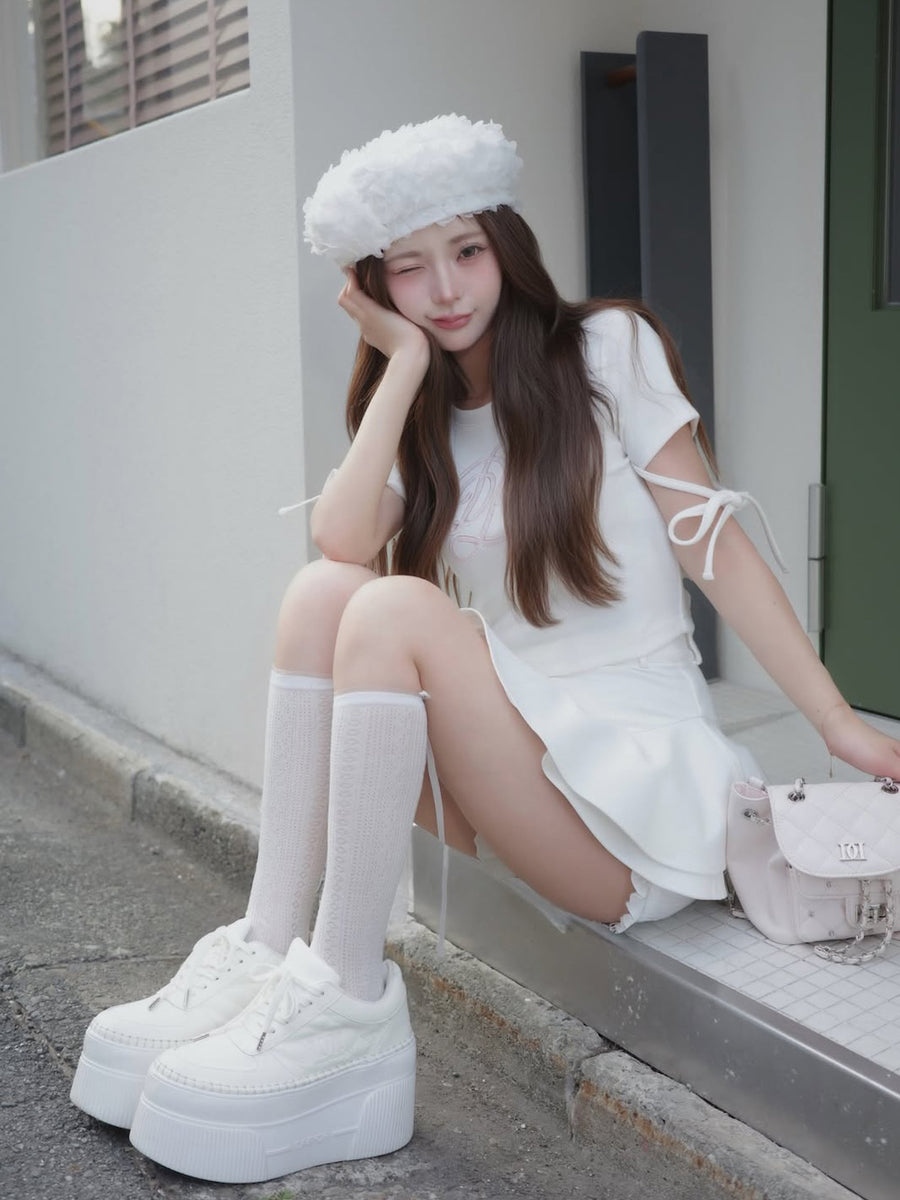 モデル：158cm（着用サイズ：FREE　着用カラー：WHT）