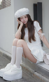モデル：158cm（着用サイズ：FREE　着用カラー：WHT）