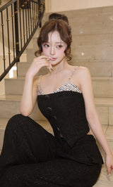 モデル：158cm（着用サイズ：S　着用カラー：BLK）