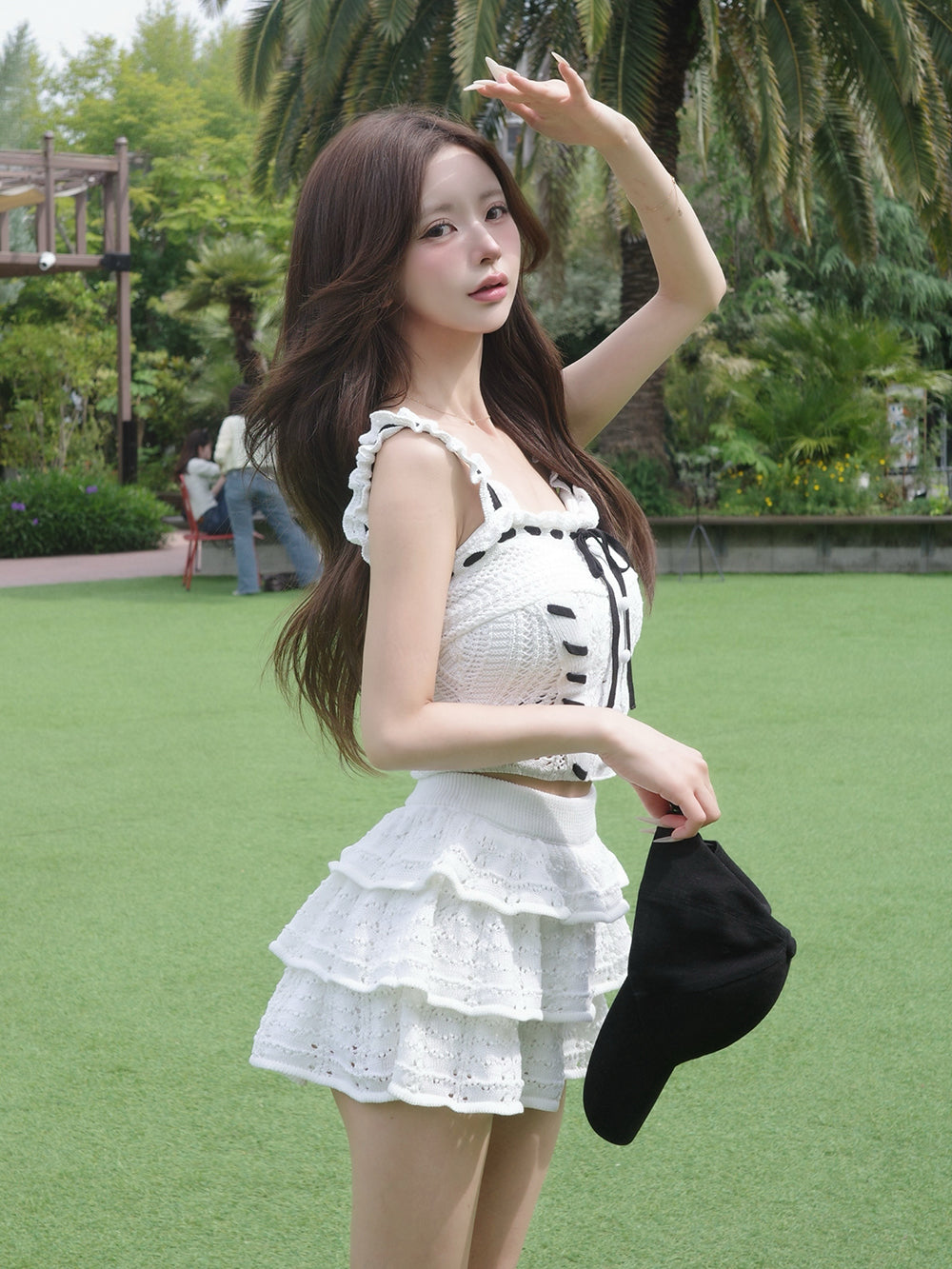 モデル：158cm（着用サイズ：FREE　着用カラー：IVO）