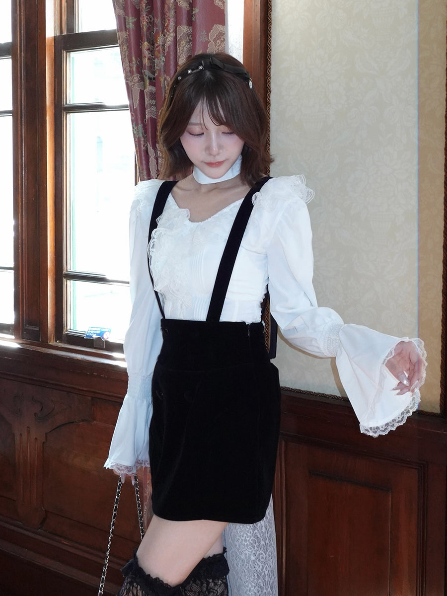 モデル：162cm（着用サイズ：FREE　着用カラー：BLK）