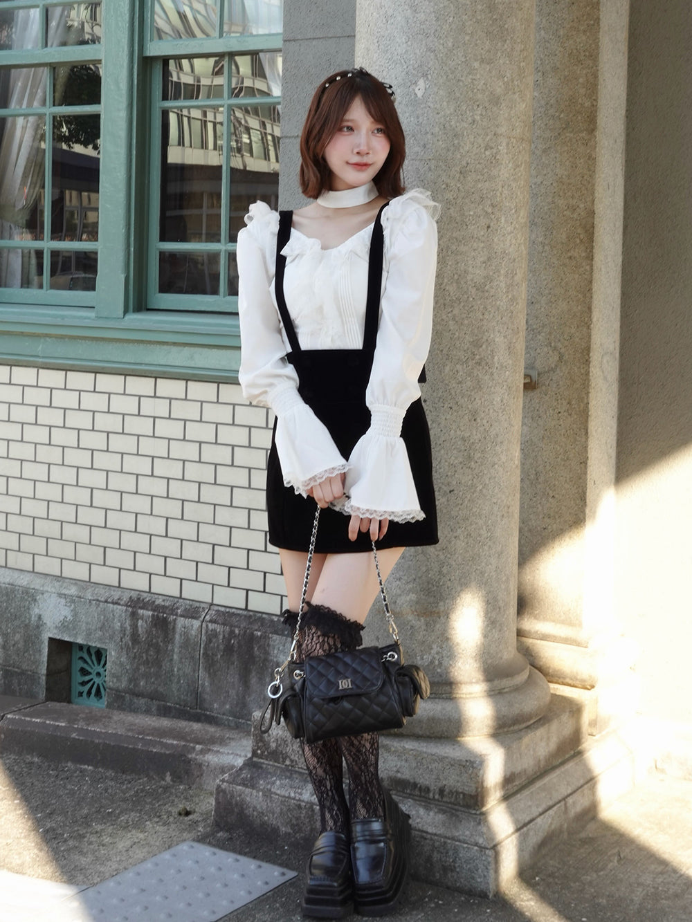 モデル：162cm（着用サイズ：FREE　着用カラー：WHT）