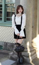 モデル：162cm（着用サイズ：FREE　着用カラー：BLK）
