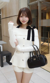 モデル：162cm（着用サイズ：FREE　着用カラー：WHT）