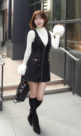 モデル：162cm（着用サイズ：S　着用カラー：BLK）
