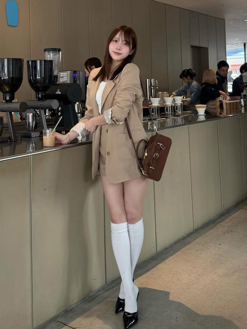 モデル：162cm（着用サイズ：S　着用カラー：BEG）