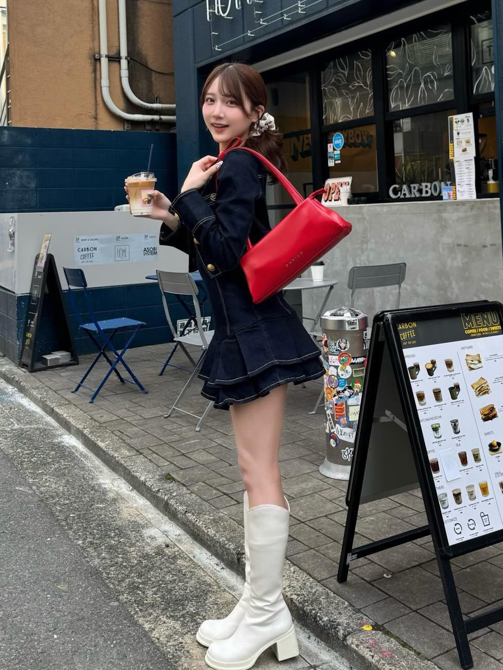 モデル：162cm（着用サイズ：S　着用カラー：IND）