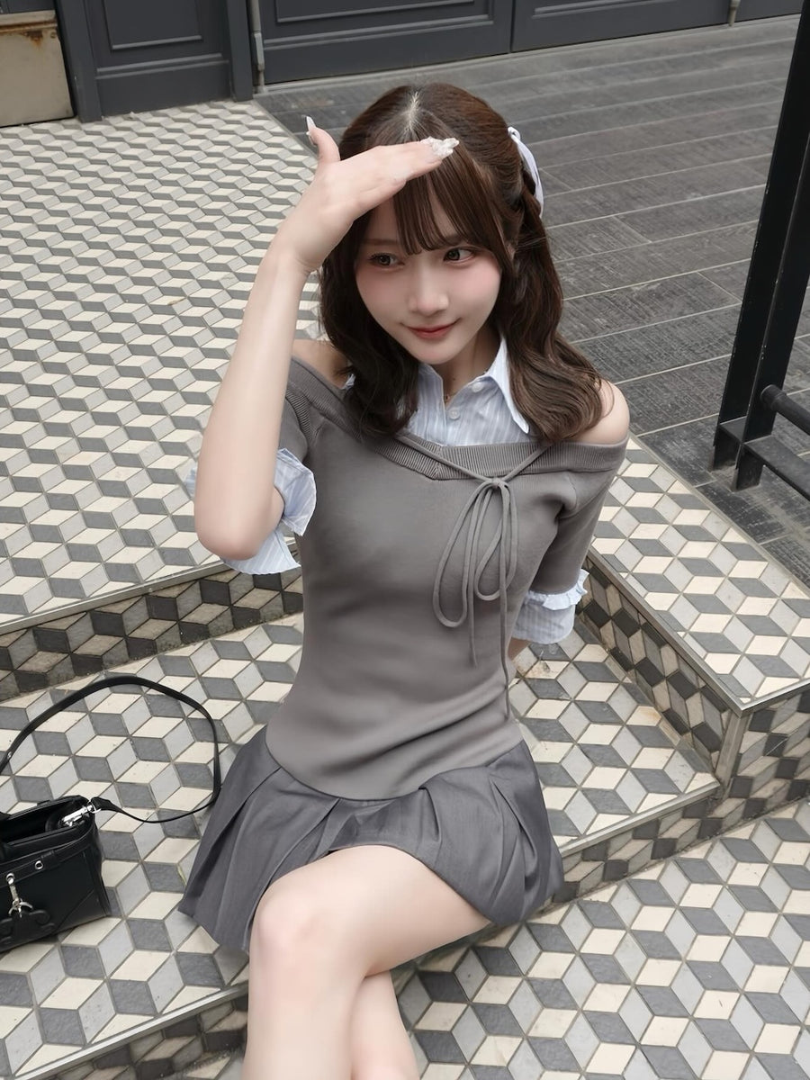 モデル：162cm（着用サイズ：FREE　着用カラー：GRY）