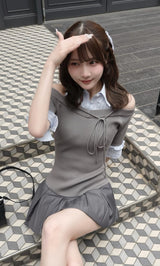 モデル：162cm（着用サイズ：FREE　着用カラー：GRY）