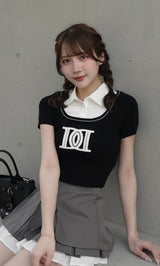 モデル：162cm（着用サイズ：FREE　着用カラー：BLK）