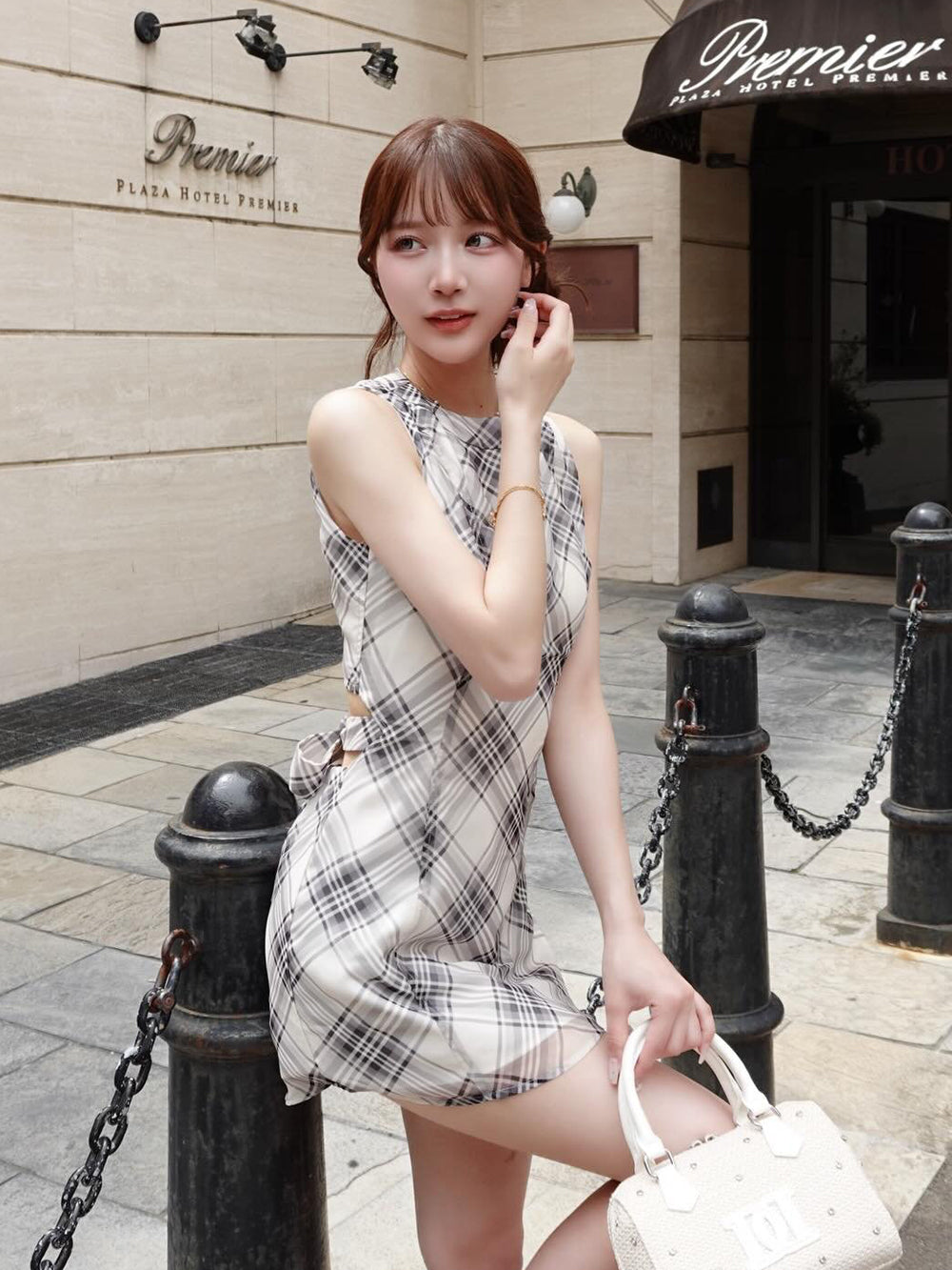 モデル：162cm（着用サイズ：FREE　着用カラー：GRY）