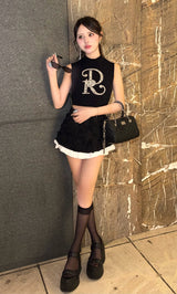 モデル：157cm（着用サイズ：FREE　着用カラー：BLK）